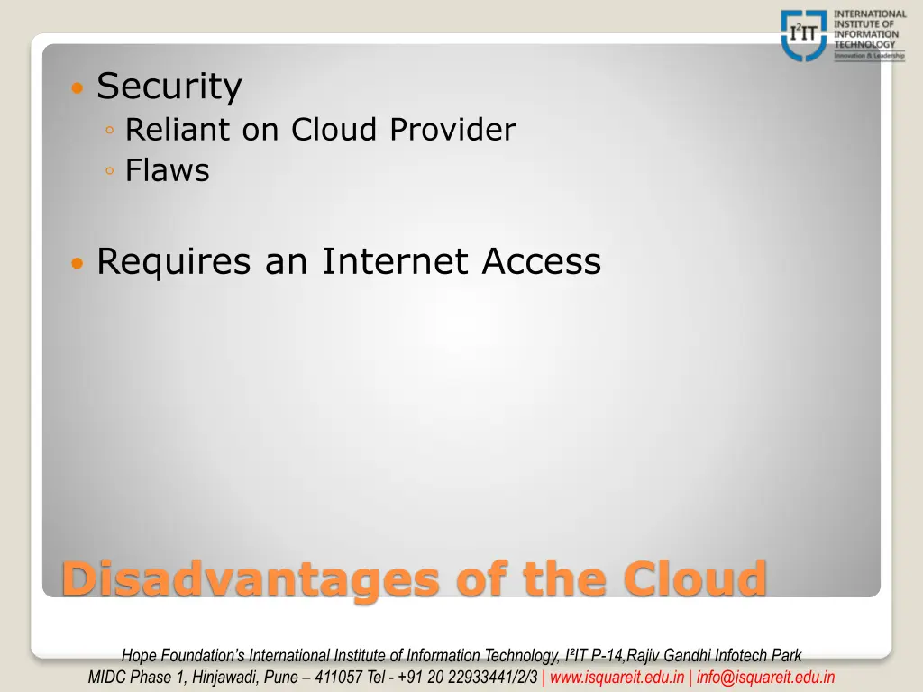 security reliant on cloud provider flaws