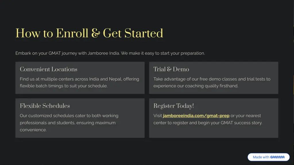 how to enroll get started