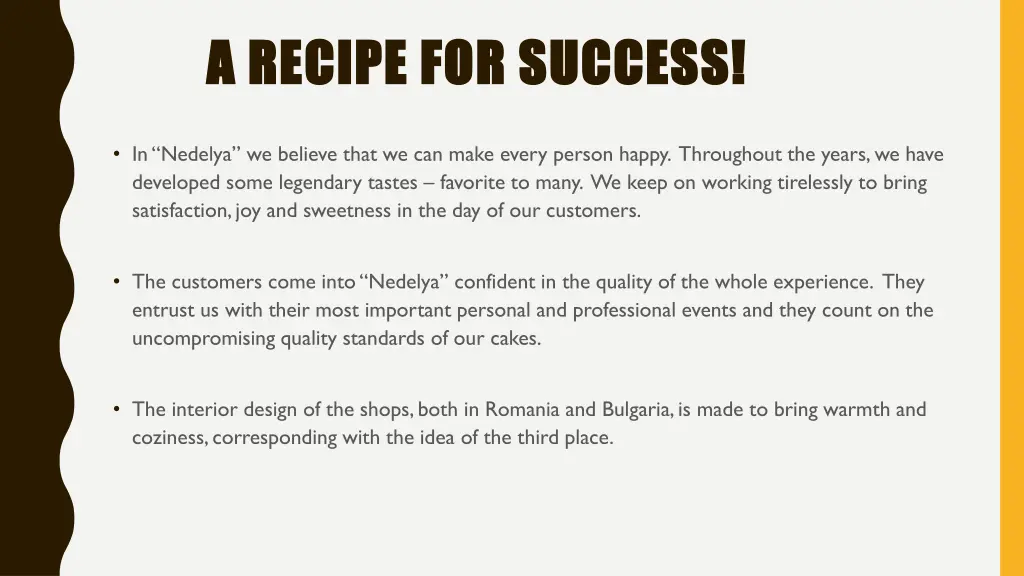 a recipe for success a recipe for success