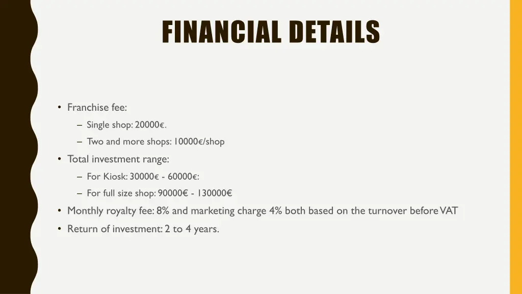 financial details