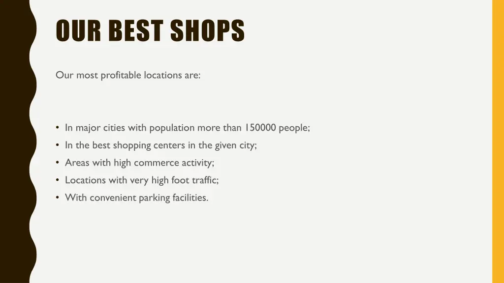 our best shops