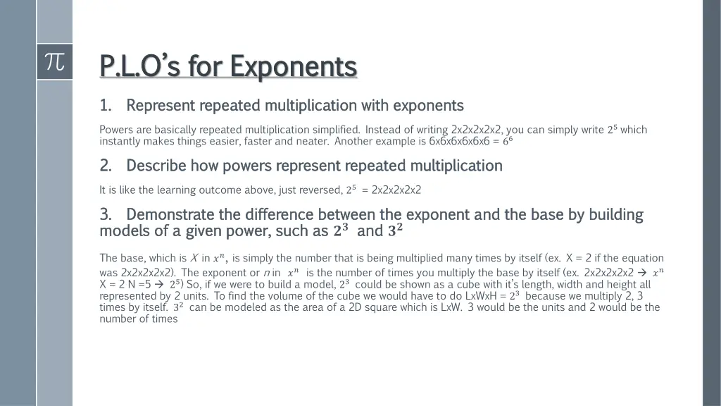 p l o s for exponents p l o s for exponents