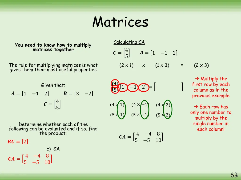 matrices 6
