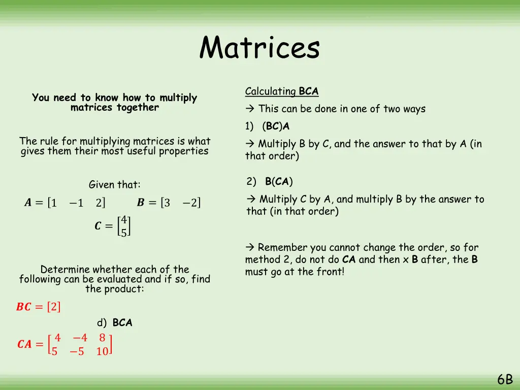 matrices 7