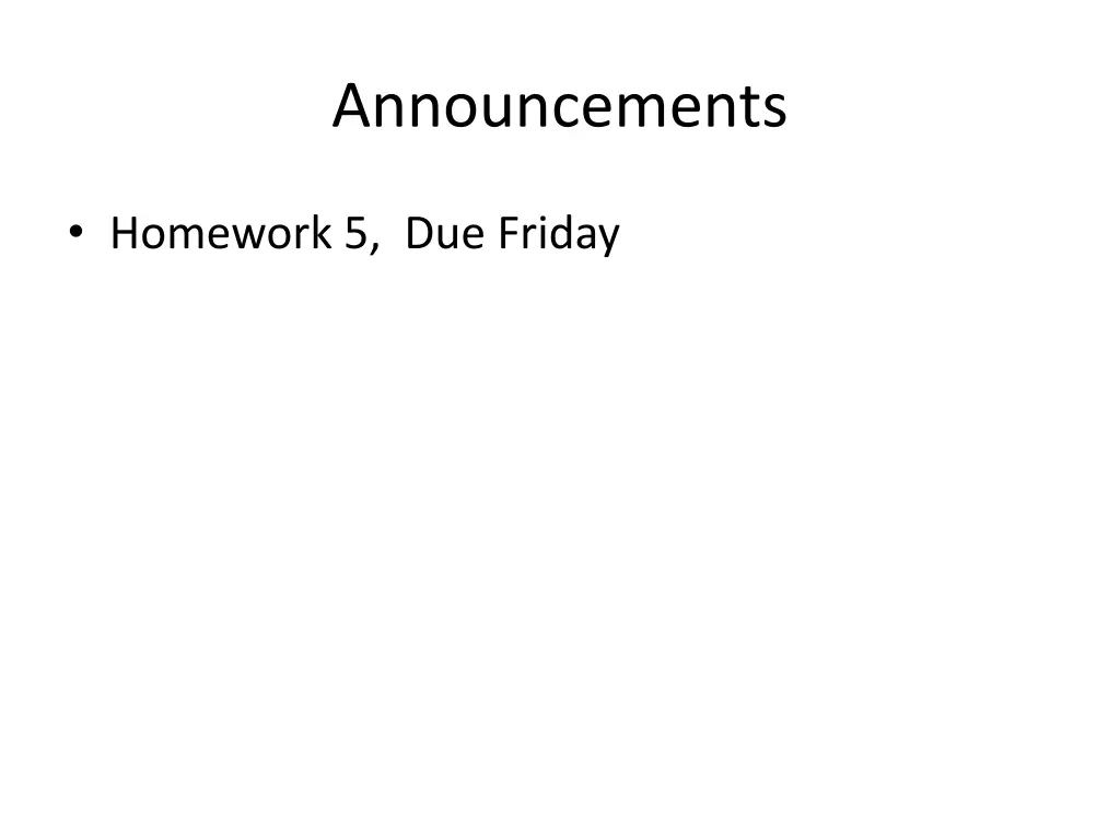 announcements
