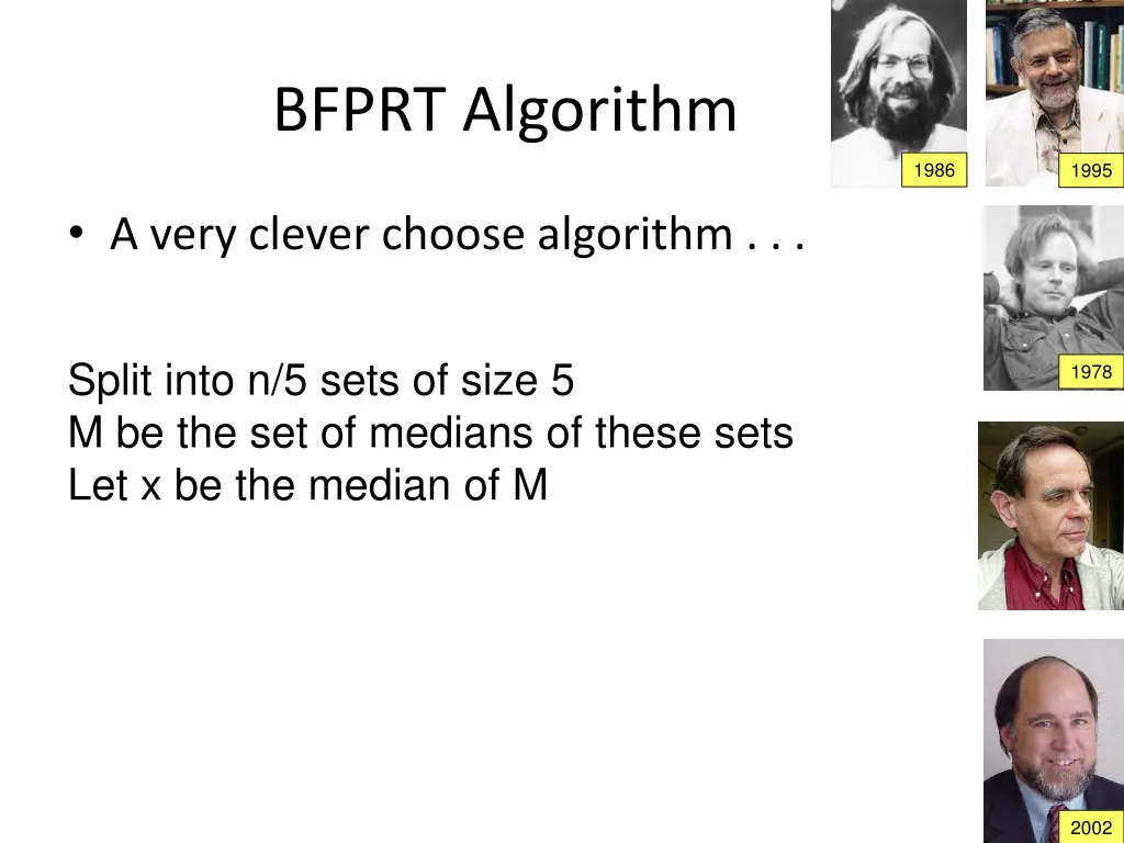 bfprt algorithm