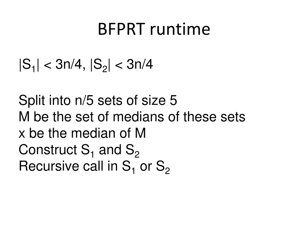 bfprt runtime