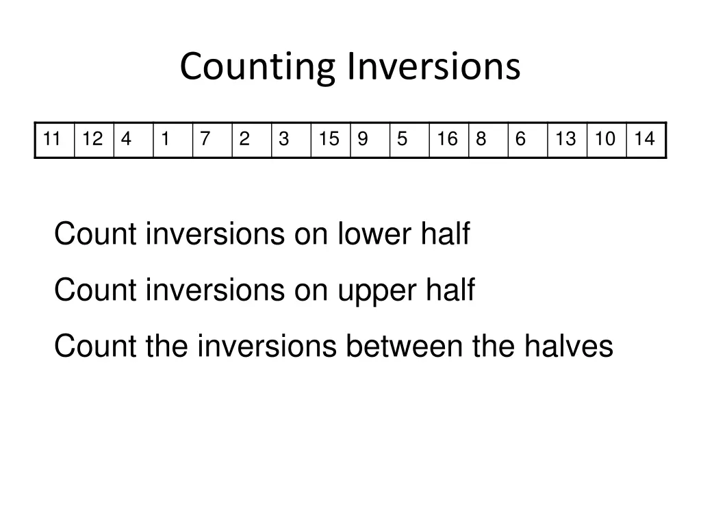 counting inversions