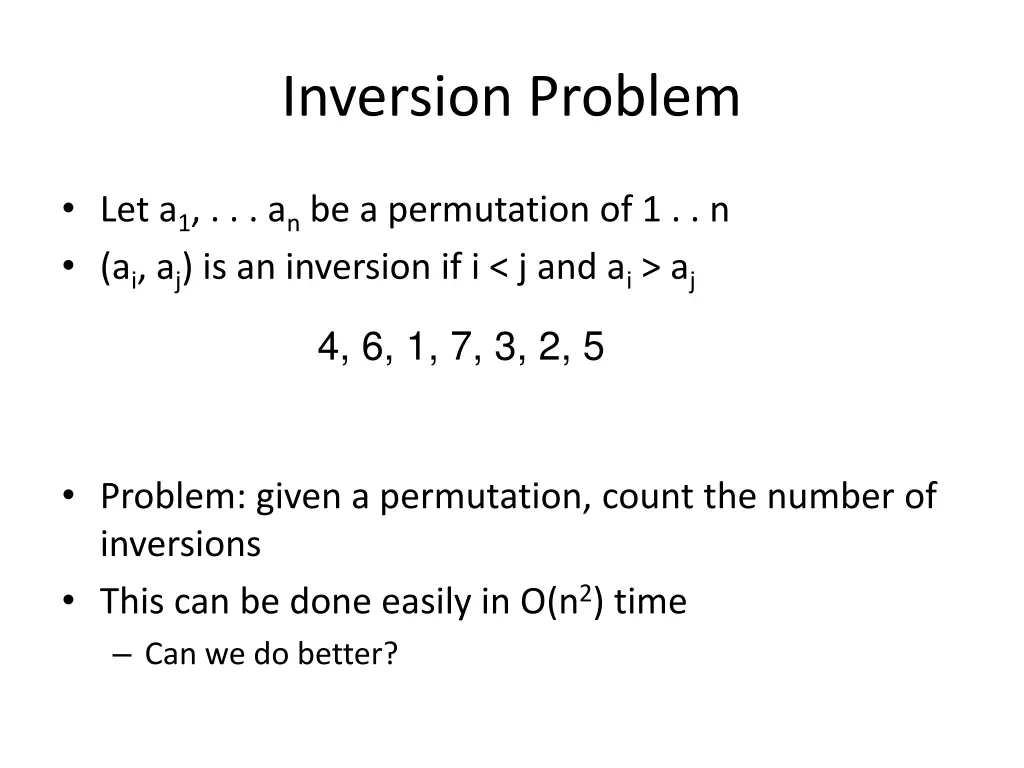 inversion problem