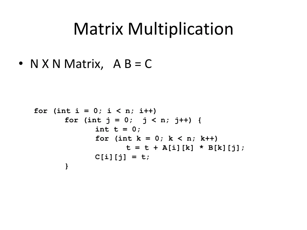 matrix multiplication