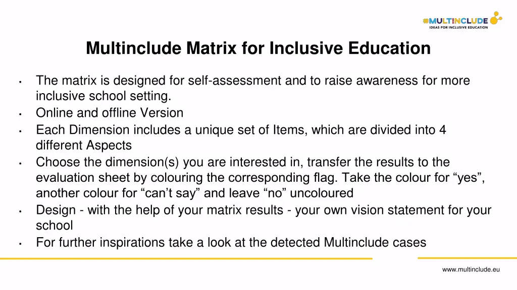 multinclude matrix for inclusive education