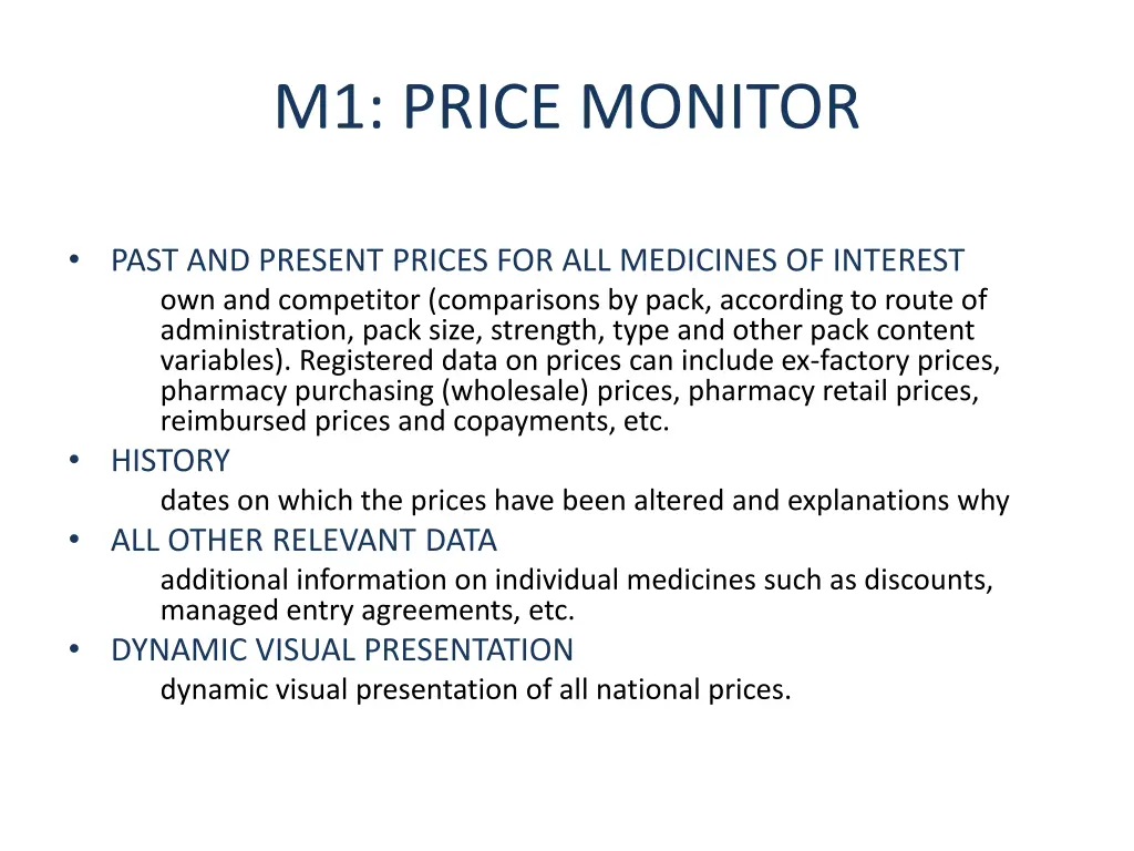 m1 price monitor