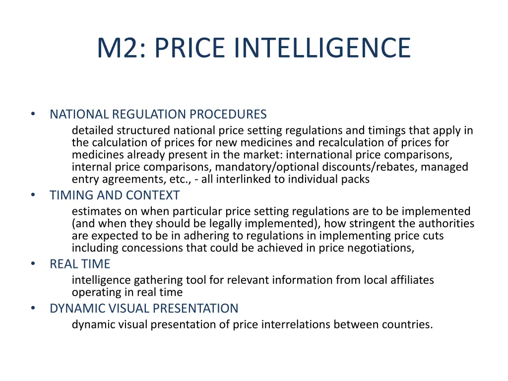 m2 price intelligence