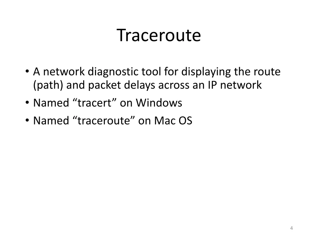 traceroute