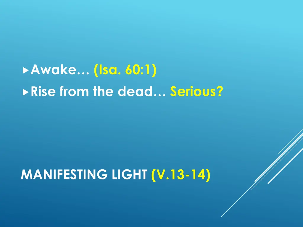 awake isa 60 1 rise from the dead serious