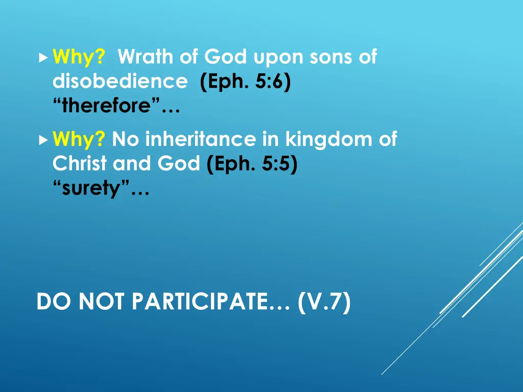 why wrath of god upon sons of disobedience 1