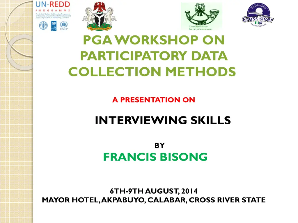 pga workshop on participatory data collection