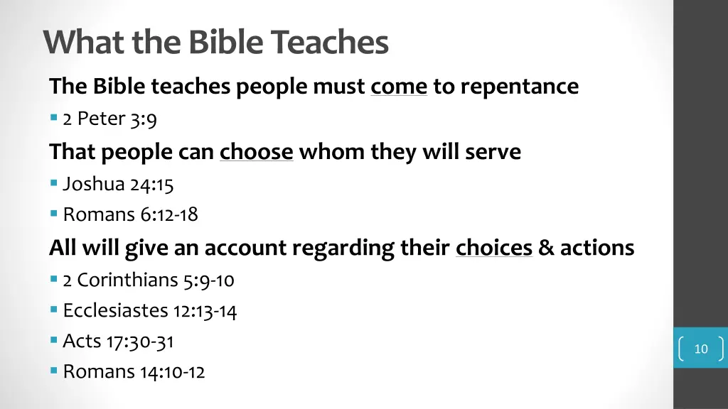 what the bible teaches