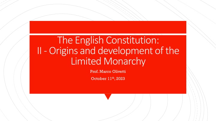 the english constitution ii origins