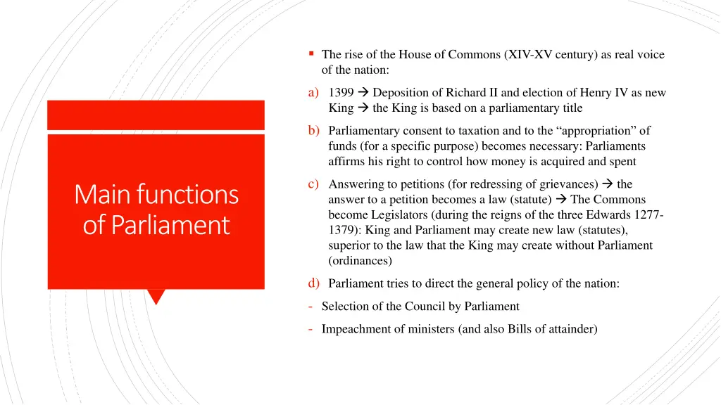 the rise of the house of commons xiv xv century