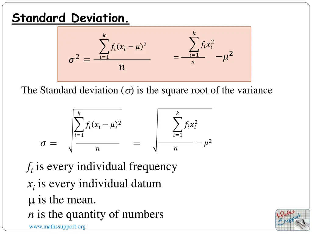 standard deviation