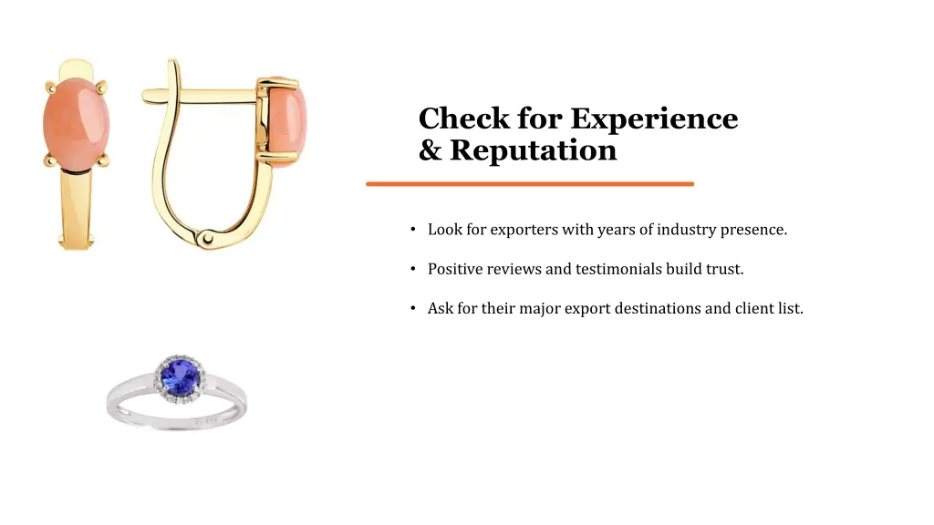 check for experience reputation