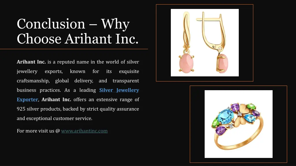 conclusion why choose arihant inc