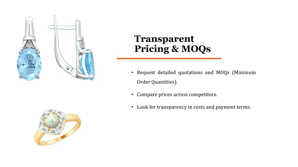 transparent pricing moqs