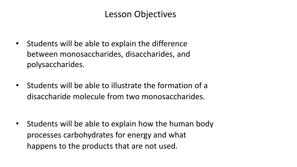 lesson objectives