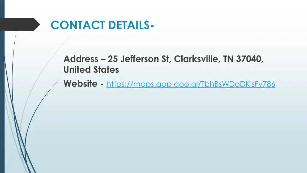 contact details