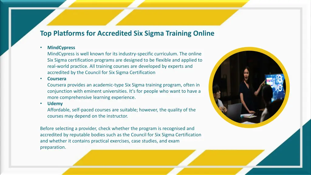 top platforms for accredited six sigma training