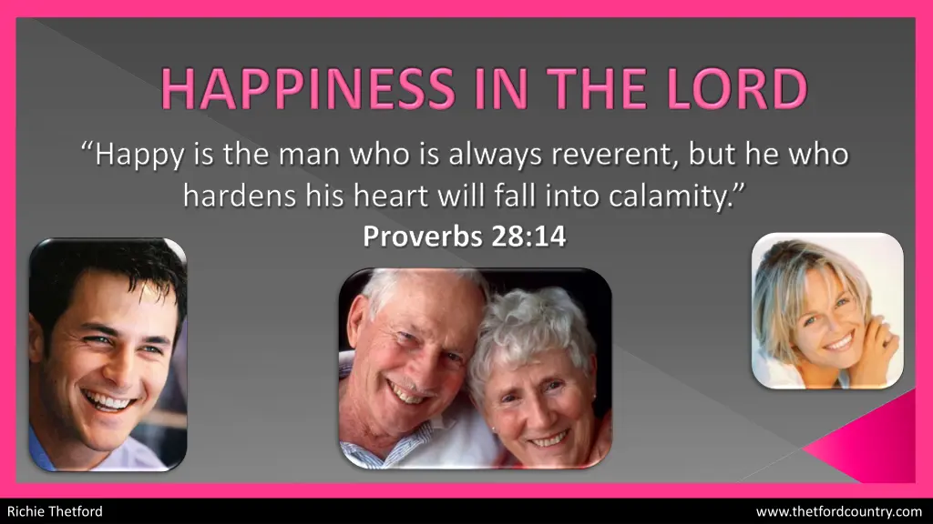 happy is the man who is always reverent