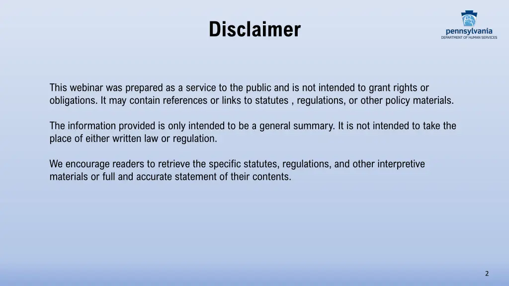disclaimer