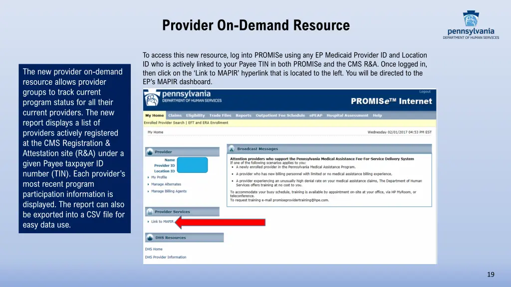 provider on demand resource