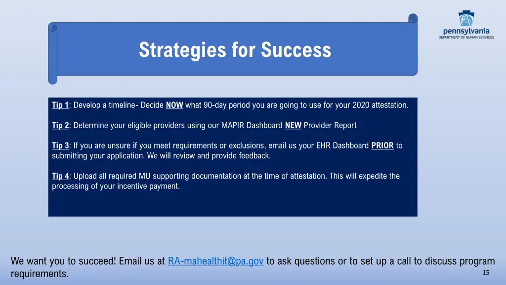 strategies for success