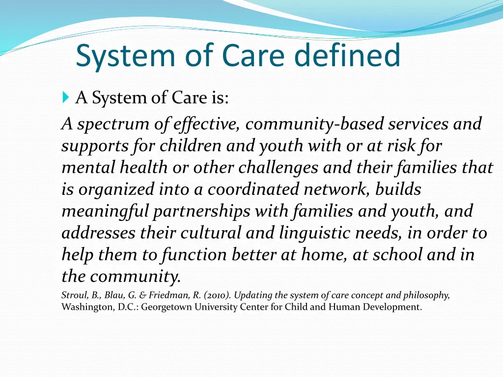 system of care defined