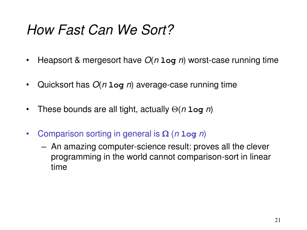 how fast can we sort