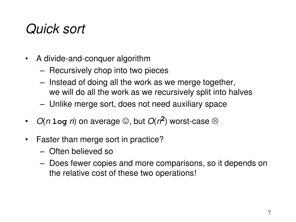 quick sort