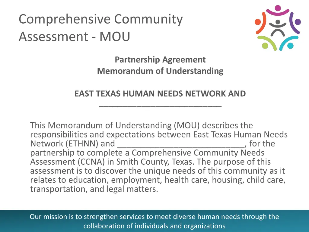 comprehensive community assessment mou