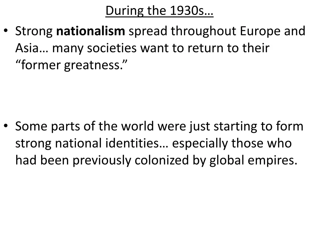 during the 1930s