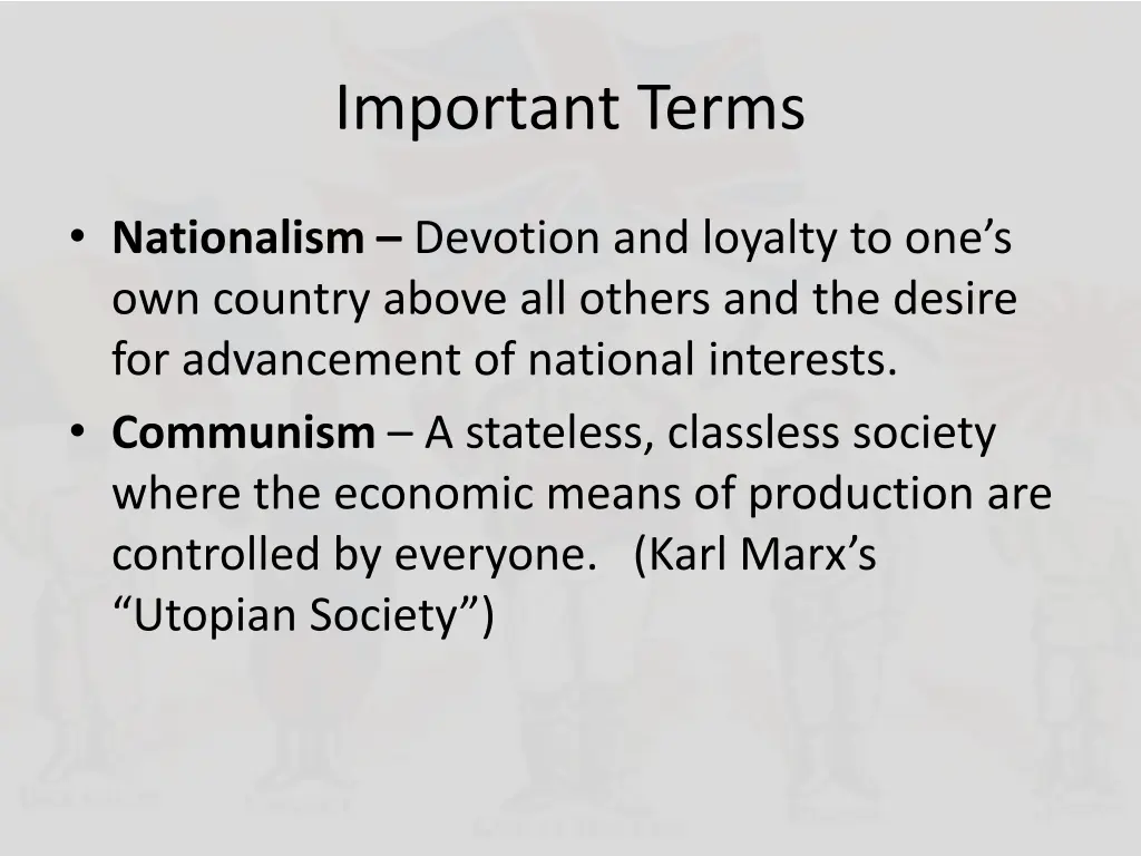 important terms