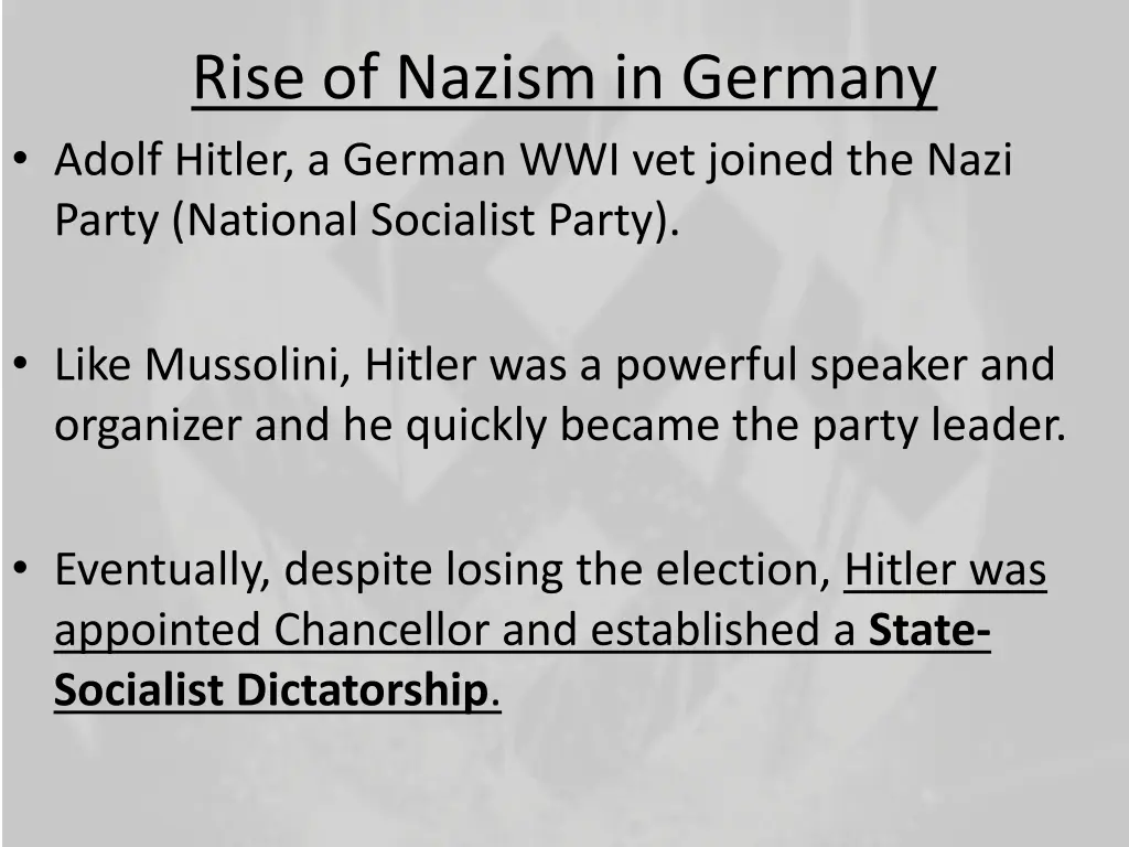 rise of nazism in germany adolf hitler a german
