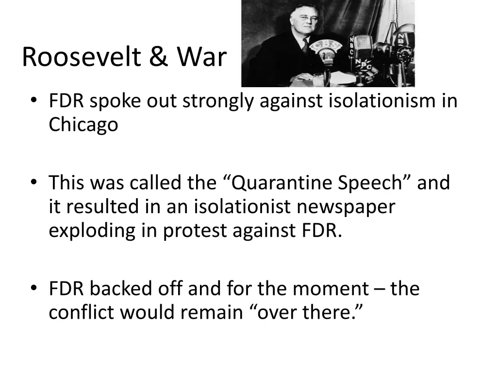 roosevelt war