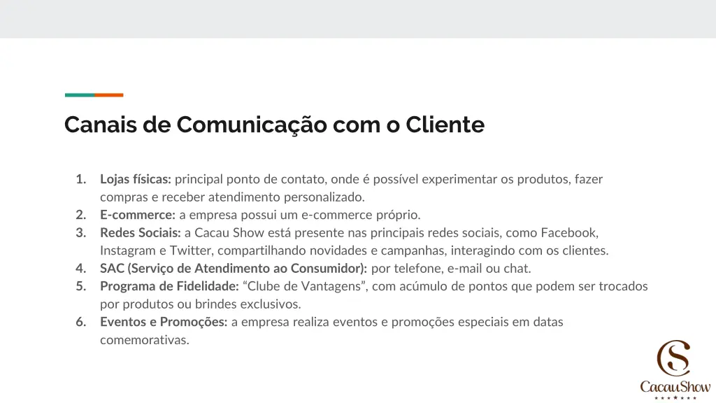 canais de comunica o com o cliente