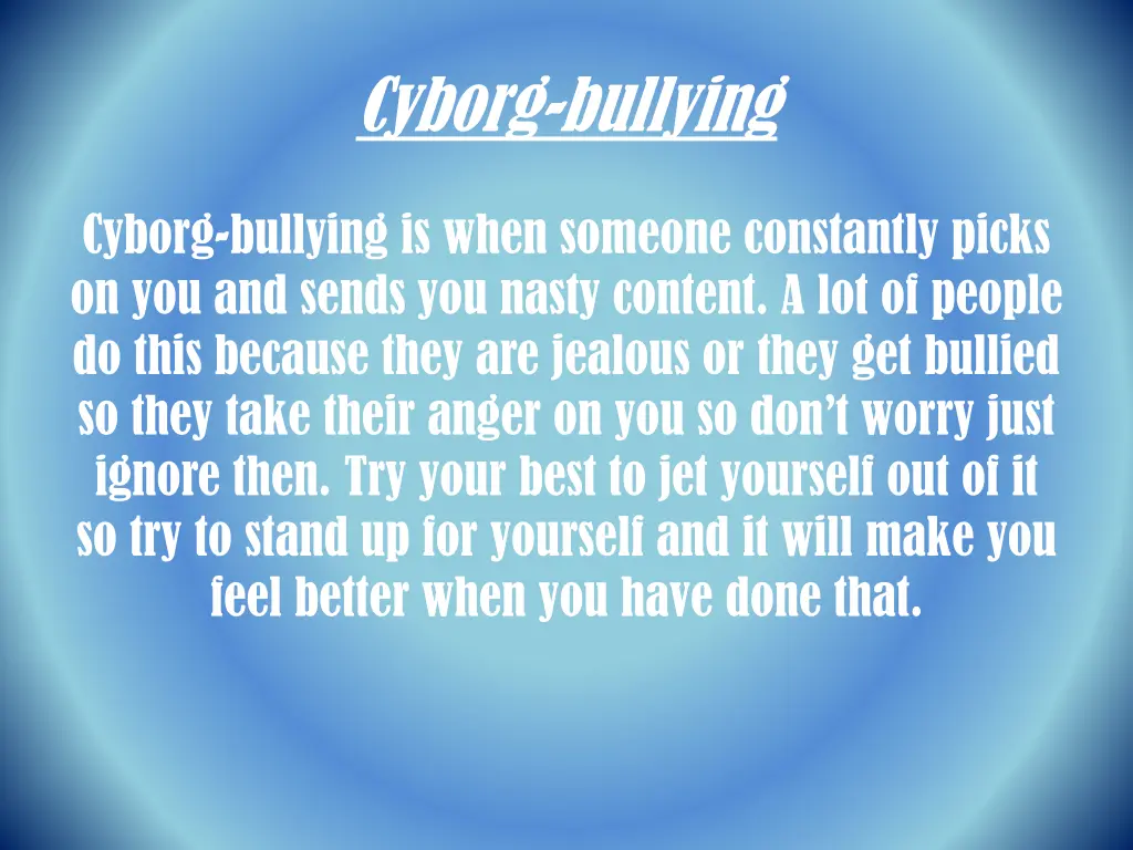 cyborg bullying