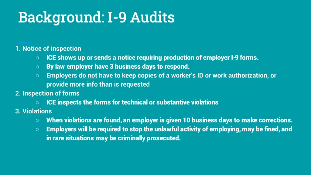 background i background i 9 audits