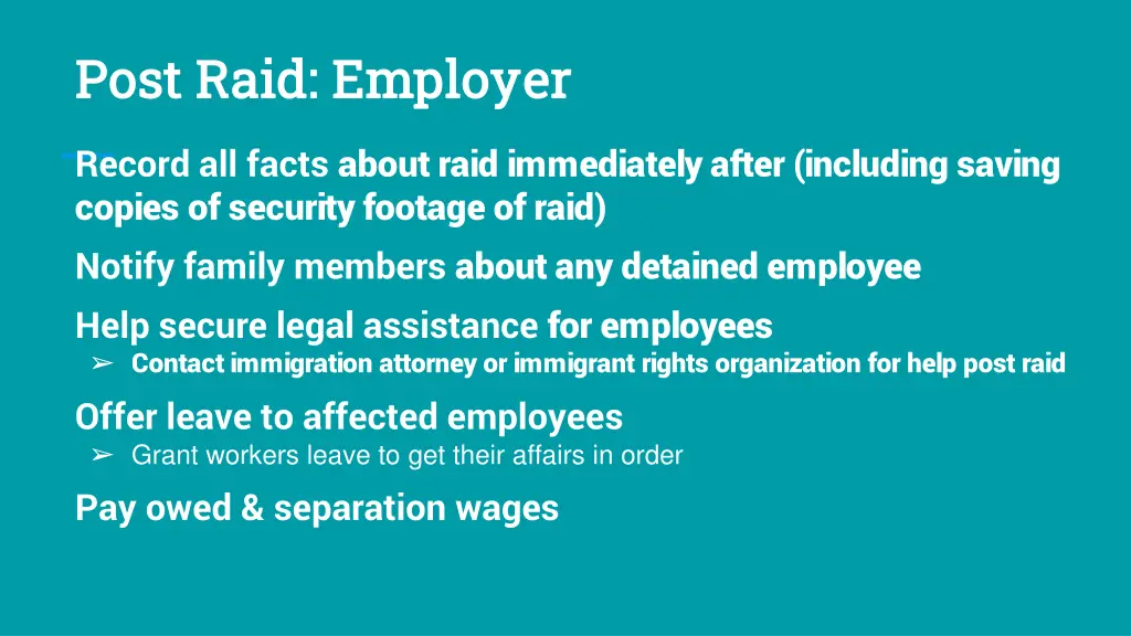 post raid employer post raid employer