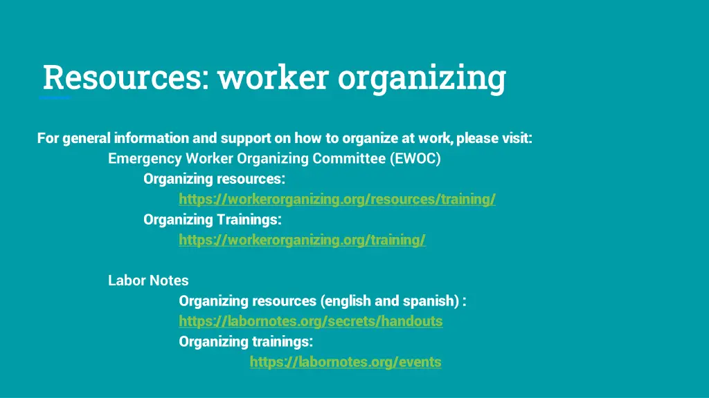 resources worker organizing resources worker
