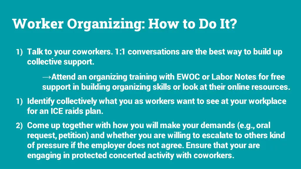 worker organizing how to do it