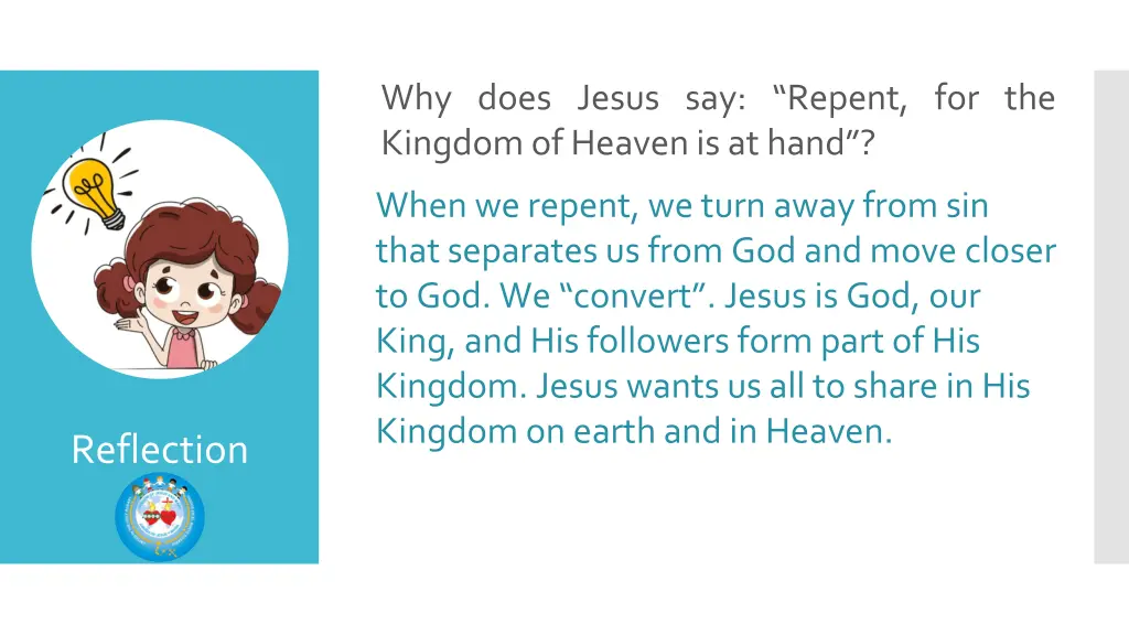 why does jesus say repent